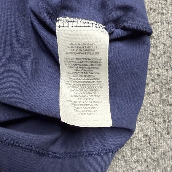 Polo Ralph Lauren Short Sleeve T-Shirt Mens Medium Navy Custom Slim Fit Cotton - Picture 3 of 6